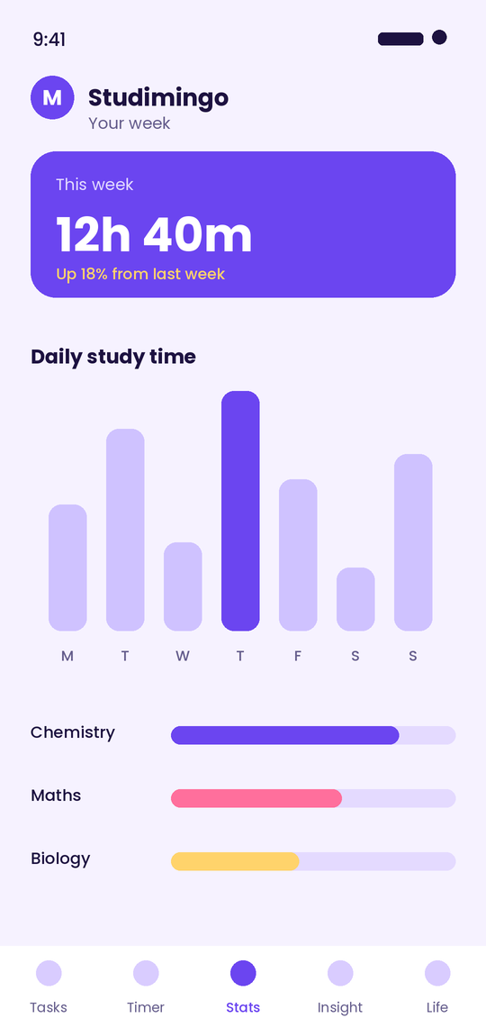 Studimingo app screen 3